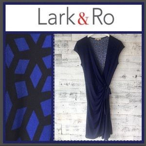 Geometric Pattern Wrap Dress